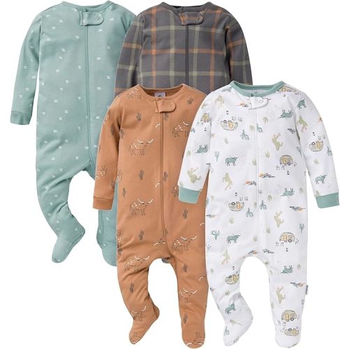 Gerber Baby Boys 4 Pack Sleep 'N Play Footie