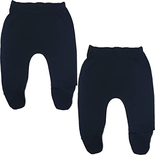 123 Bear Baby Soft Cotton Spandex Pants with Feet