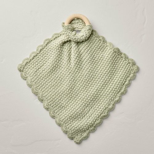 Soft Knit Baby Security Blanket with Wood Ring - Hearth & Hand™ with Magnolia
