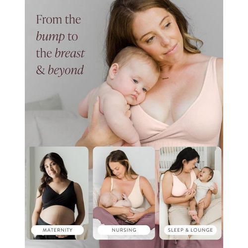 Kindred Bravely Sublime Adjustable Crossover Nursing Bra for Breastfeeding | Wireless Maternity