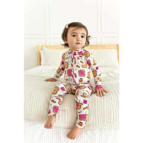 Peanut Butter Jelly Zip Romper