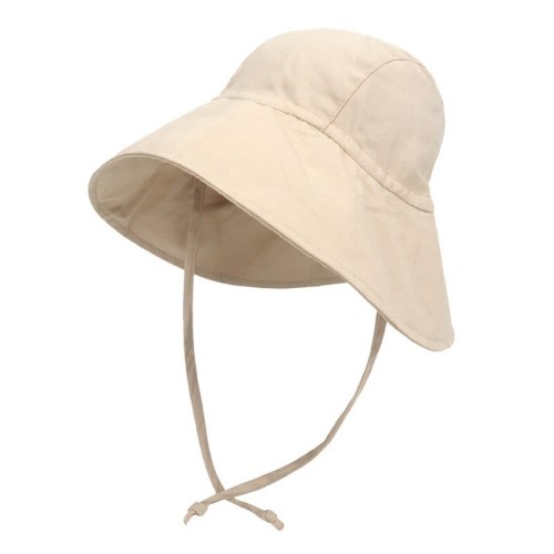Baby Big Brim Linen Sun Hat (Beige)
