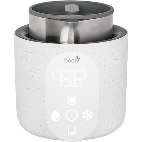 Boon Tempro Direct Heat Breastmilk Warmer - Retains Nutrients in Baby Formula and Breastmilk - Quick Baby Bottle Warmer with Real Time Temp Reading - Breastfeeding Essentials