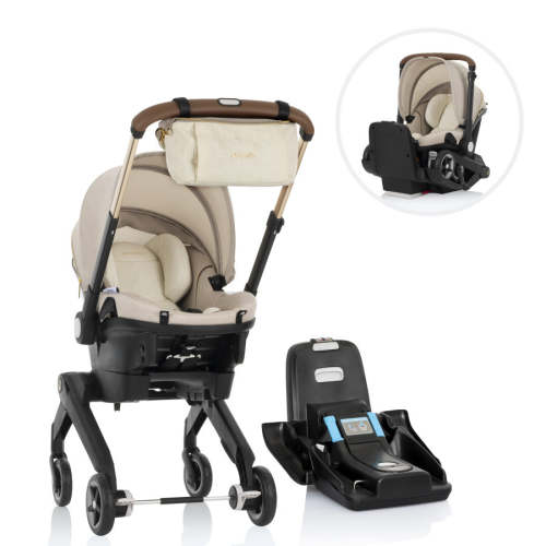 Limited Edition Shyft DualRide Infant Car Seat Stroller Combo with Green & Gentle Fabric