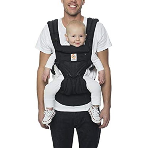Ergobaby Carrier, Omni 360 All Carry Positions Baby Carrier with Cool Air Mesh,  Onyx Black