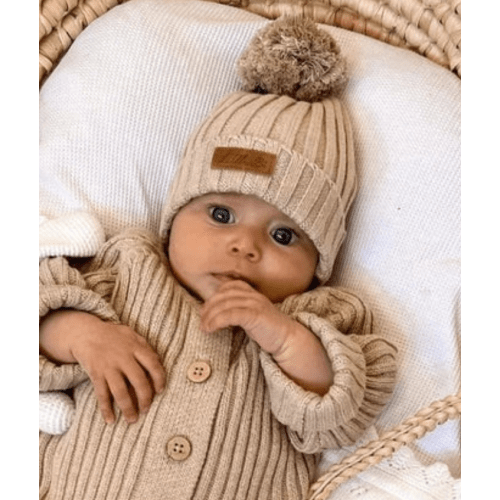 Little B's Ribbed Beanie - Oak