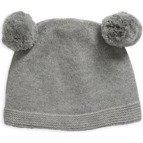 Double Pompom Organic Cotton Beanie