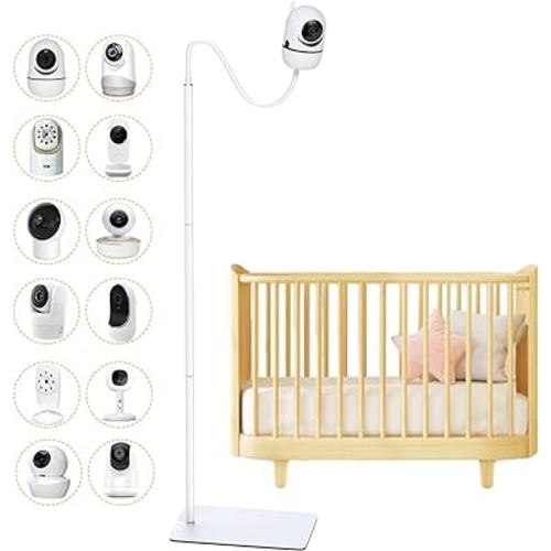 Baby Monitor Floor Stand Holder Compatible with Infant Optics DXR-8 Pro,Nanit Pro, Babysense, Owlet, Eufy, HelloBaby, Motorola, VTech,VAVA,Other Baby Monitor with 1/4 Screw Hole, Height Adjustable 68"