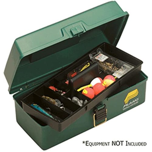 Plano One Tray Tackle Box, Dark Green Metallic