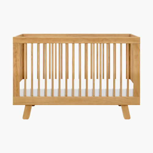 babyletto Hudson 3-in-1 Convertible Crib with Toddler Bed Conversion Kit - Honey