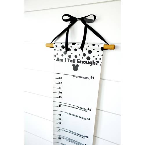 Disneyland Ride Height Growth Chart