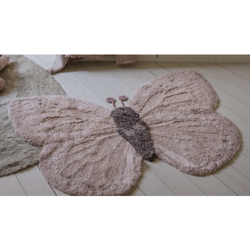 WASHABLE ANIMAL COTTON RUG BABY BUTTERFLY