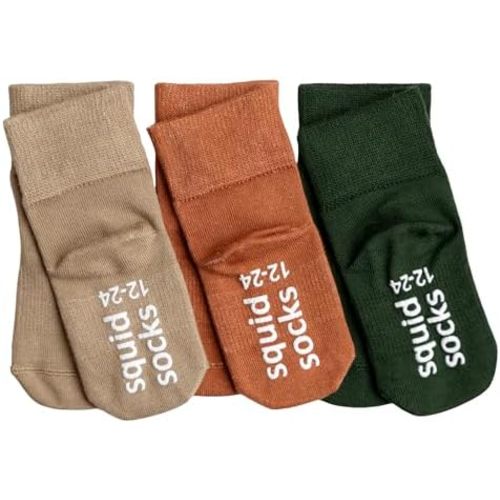 squid socks Viscose from Bamboo Socks | 0-6M, 6-12M, 12-24M, & 2T-3T | Grip Socks that Stay On | As Seen on Shark Tank