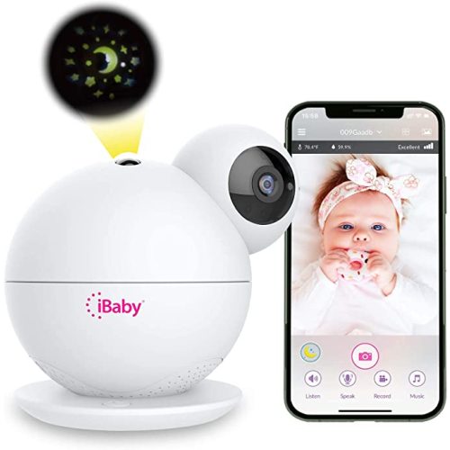 iBaby M8 2K Smart Baby Monitor, 355° Pan 110° Tilt and 2-Way Talk, Video Baby Monitor with Crying and Motion Alerts, Moonlight Projector, Temperature/Humidity Alerts, for iOS/Android