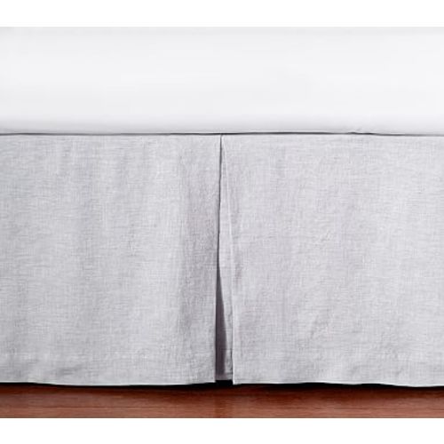Linen Crib Skirt, Gray