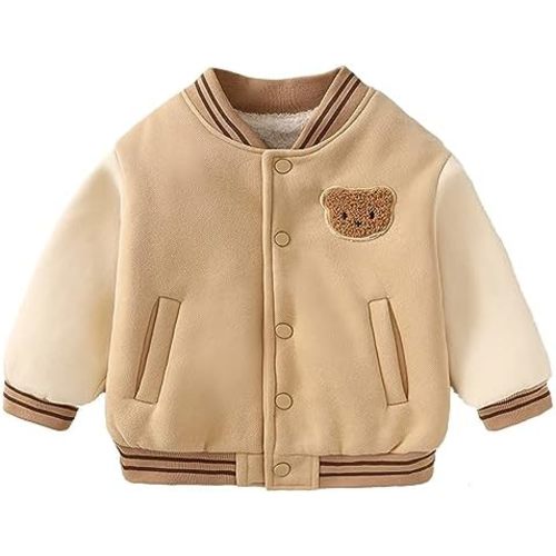 Baby Boy Girl Varsity Baseball Jacket Causal Slim Fit Varsity Letterman Jacket Boys Bomber Jackets Winter Clothes