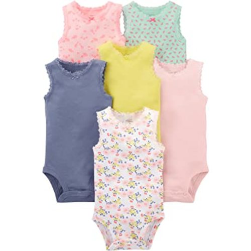 Simple Joys by Carter's baby-girls 6-pack Short-sleeve Bodysuit