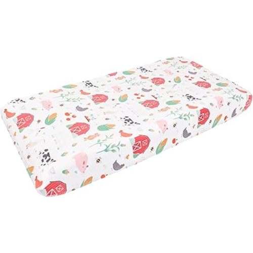 Copper Pearl Premium Knit Changing Pad Cover : Soft, Stylish, and Universal Fit for All Standard Diaper Changing Pads, Trendy Design Changing Pad Covers, Farmstead
