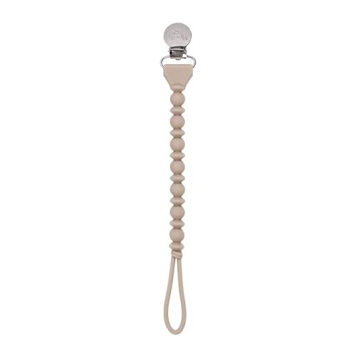Amazon.com : Itzy Ritzy Silicone Pacifier Clip; 100% Silicone Pacifier Strap with Clip Keeps Pacifiers, Teethers & Small Toys in Place; Features One-Piece Design & Silicone Cord, Toast : Baby