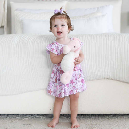 Sleeveless Twirl Bodysuit | Tiny Tides Pink
