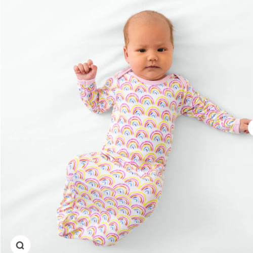 Pastel Rainbows Infant Gown - Little Sleepies
