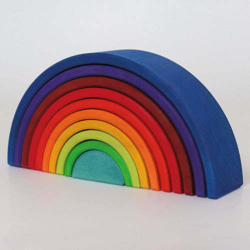 Wooden Rainbow Toy - Grimm's Sunset | The Natural Baby Company