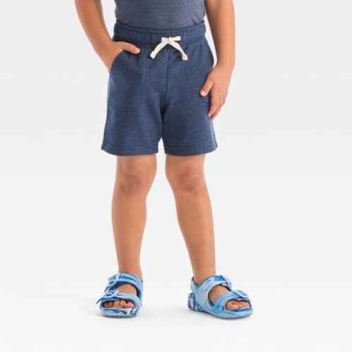 Toddler Boys' Knit Pull-On Above Knee Shorts - Cat & Jack™ Brown 4T: French Terry, Elastic Waistband