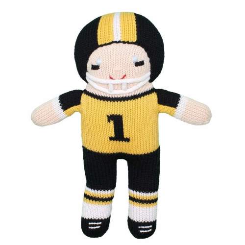 Shop for Football Player Knit Doll - Gold & Black online
