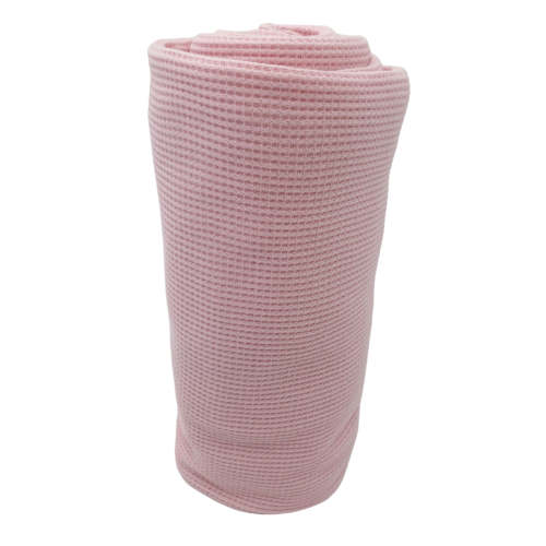 Organic Cotton Waffle Swaddle Blanket, Blush
