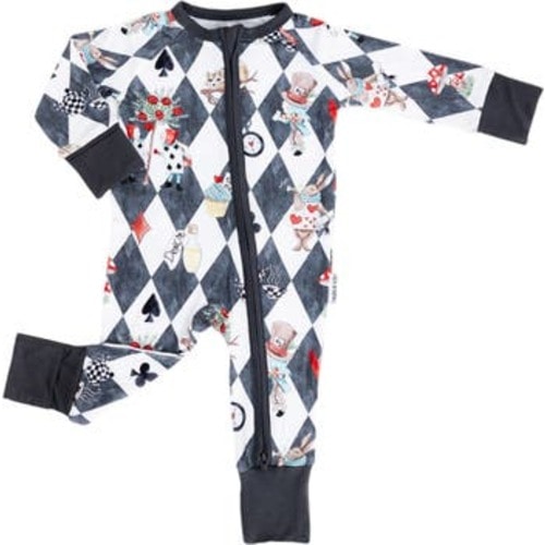 Alice in Wonderland Double Zipper Convertible Romper, 6-12M