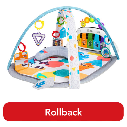 Baby Einstein 4-in-1 Kickin' Tunes Activity Piano & Language Discovery Gym for Newborn Infant Toy