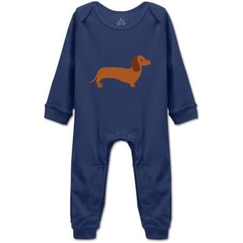 Cute Newborn Clothes Dachshund Dog Unisex Baby Bodysuit Love Pet Infant Outfits