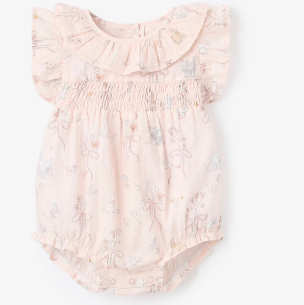 Fleur de Provence Smocked Bubble – Elegant Baby