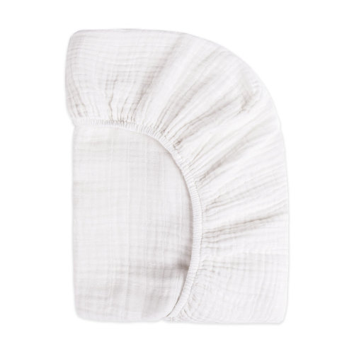 babyletto Plain White Muslin Fitted Sheet & Reviews | Wayfair