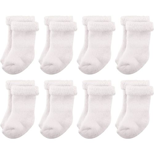 Hudson Baby Baby Girls' Cotton Rich Newborn and Terry Socks