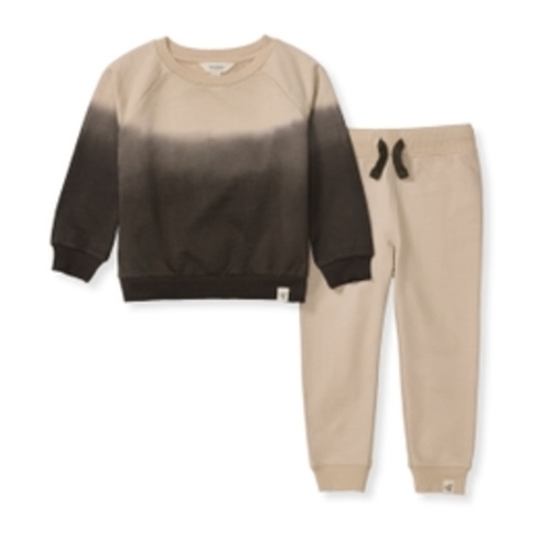 Dip Dye Organic Baby Boy Sweatshirt and Pants Set