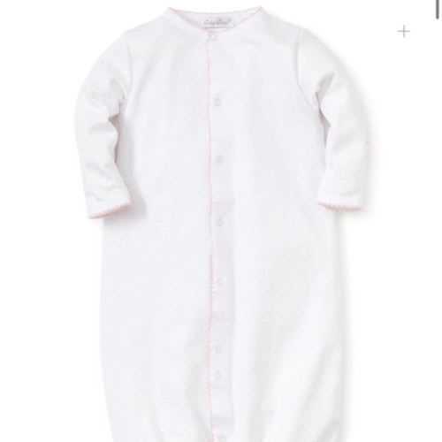 White/Pink New Kissy Dots Print Converter Gown