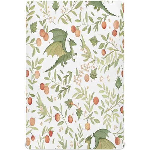 Fitted Crib Sheet for Boys Girls Medieval Dragons Soft Breathable Unisex Crib Sheets Play Sheets for Standard Size Crib and Toddler Mattresses, 27 x 39 in