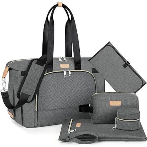 ITIEZY Diaper Bag Tote for Baby - Large Mommy Bag with Portable Changing Pad Pacifier Case, Hospital Bags Travel Baby Bag