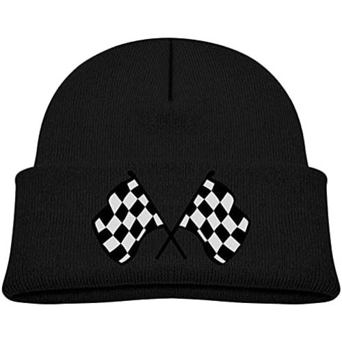 Beanies Hats Newborn Boys Girls Funny Warm Caps Checkered Flags Hat Infant Race Flag Hats Baby Beanies Cap