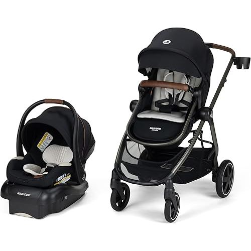 Maxi-Cosi Zelia 2 Luxe 5-in-1 Modular Travel System, Onyx Sand