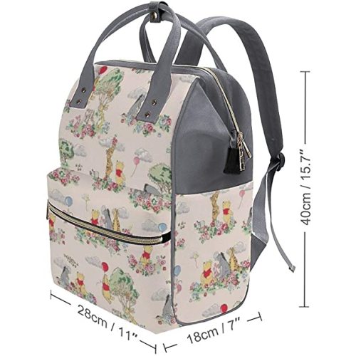 Winnie Pooh Waterproof Mummy Backpack - Gray