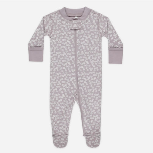 Zip Long Sleeve Sleeper Footie || Lavender Ditsy – Quincy Mae