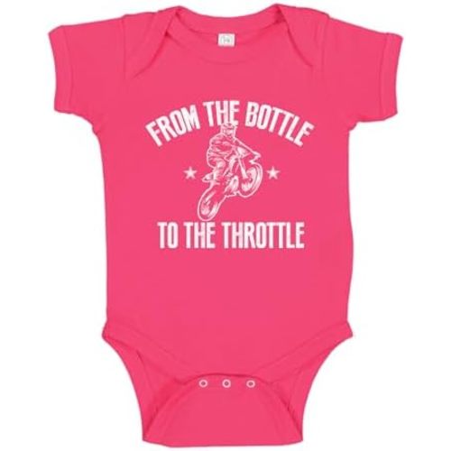 Motocross from The Bottle to The Throttle Dirt Bike Baby Bodysuit/Toddler T-Shirt for Future Rider