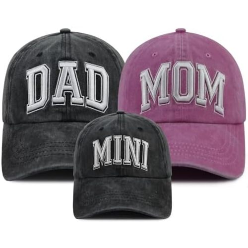 Funny Dad Mom Mini Matching Family Hat, Adjustable Embroidered Parent-Child Baseball Cap