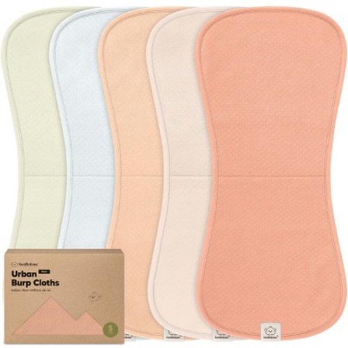 KeaBabies 5pk Organic Quin Baby Burp Cloths for Boys, Girls, Large Absorbent Cotton Burping Cloths for Babies, Newborns