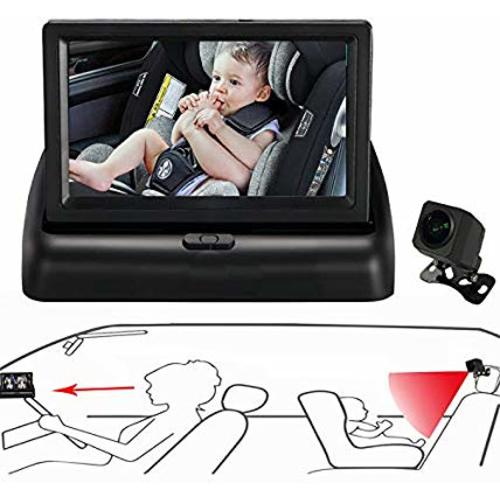 Itomoro Baby Car Mirror, View Infant in Rear Facing Seat with Wide Crystal Clear View,Camera aimed at baby-Easily to Observe The Baby's Every Move