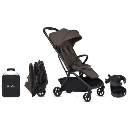 Silver Cross Nia Compact Stroller Travel Bundle - Chocolate