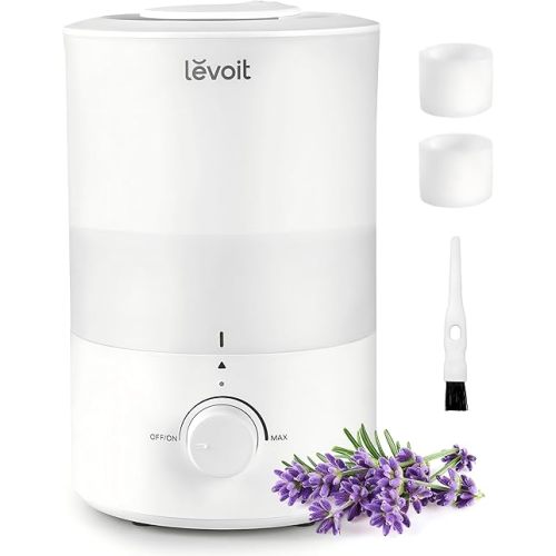 LEVOIT Humidifiers for Bedroom, Quiet (3L Water Tank) Cool Mist Top Fill Essential Oil Diffuser with 25Watt for Home Large Room, 360° Nozzle, Rapid Ultrasonic Humidification for Baby Nursery and Plant