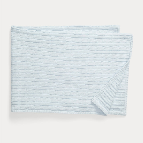 Cable-Knit Cotton Baby Blanket